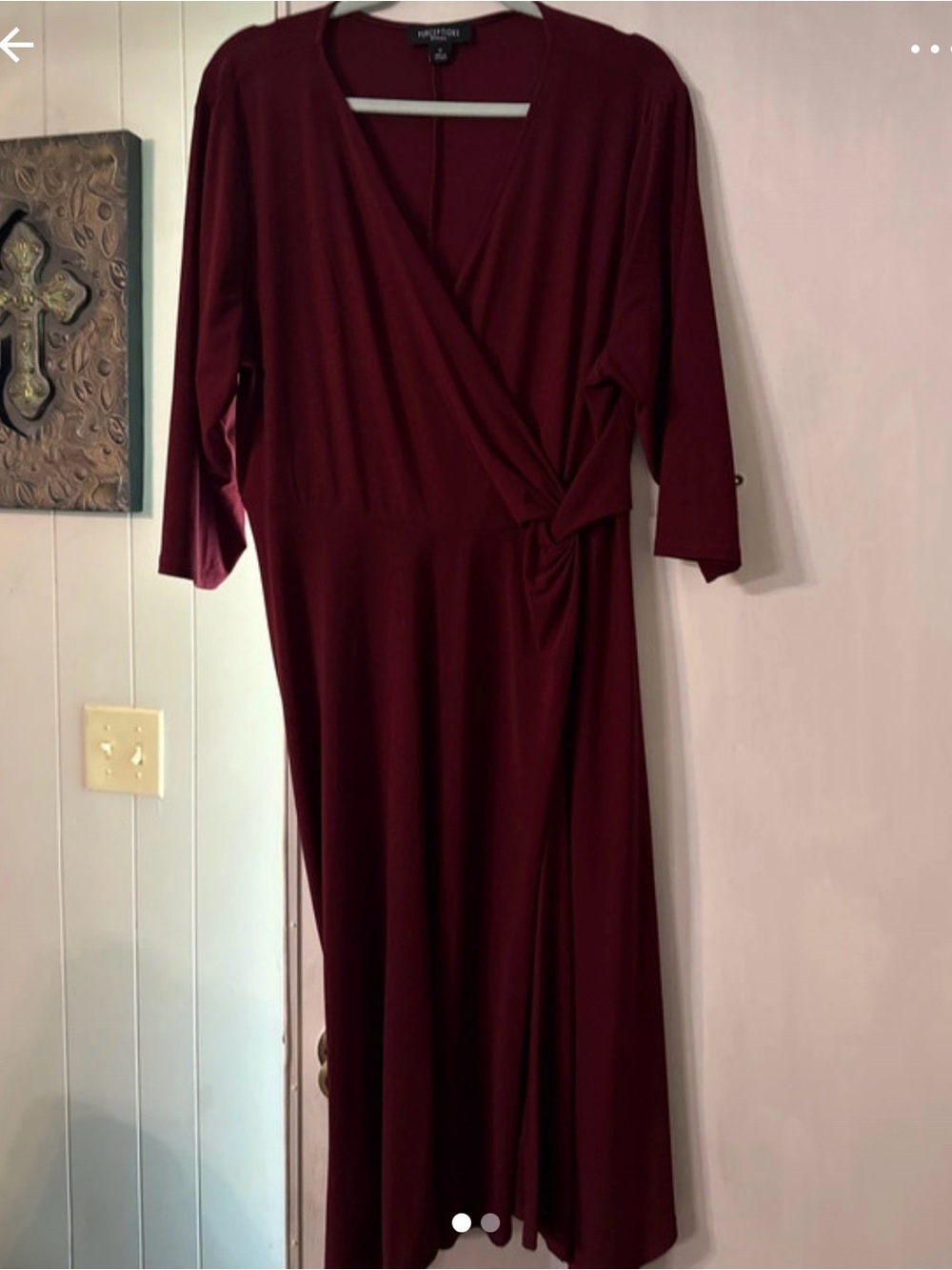 Perfection Burgundy Wrap-Style Maxi Dress